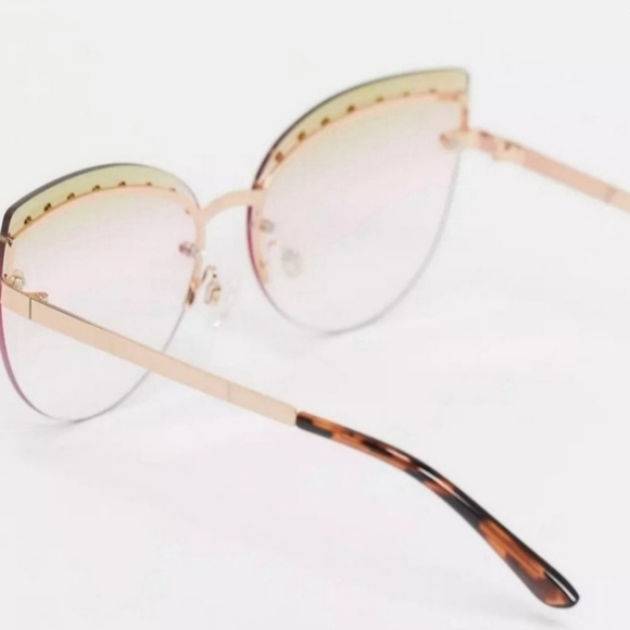 Jeepers Peepers Cat Eye Rhinestone Sunglasses NWT - Picture 2 of 5